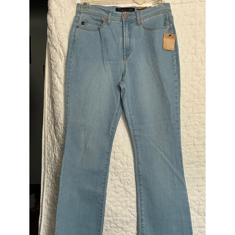 Jeanstar Elle Bootcut Jeans Womens 12 Light Wash Stretch Mid Rise 5-Pocket Denim